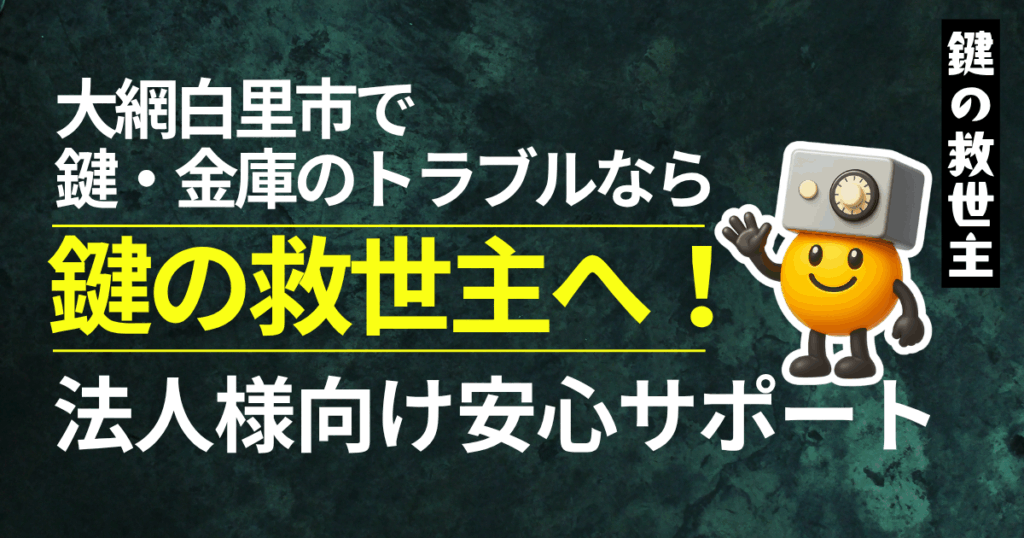 大網白里市で鍵と金庫のトラブルなら鍵の救世主へ！法人様の安心サポート